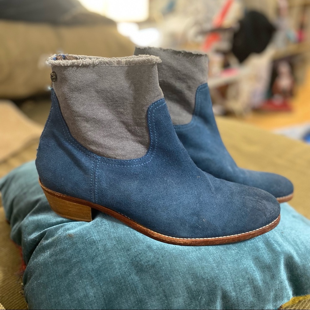 Blue and Gray Zadig & Voltaire boots